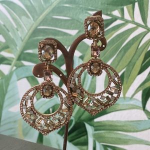 Rose gold Crystal Earrings